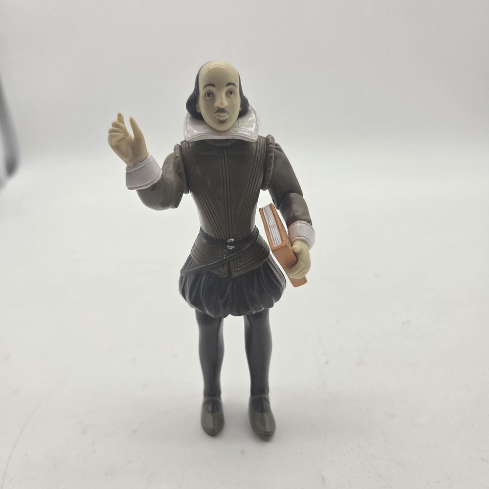 Vintage William Shakespeare 2003 Action Figure W/ Book *no Quill* Accoutrements